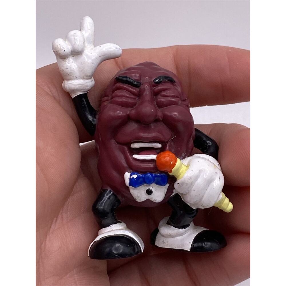 California Raisins Figure Singer Singing Microphone Raisin CALRAB 1987 Vintage - Picture 6 of 8